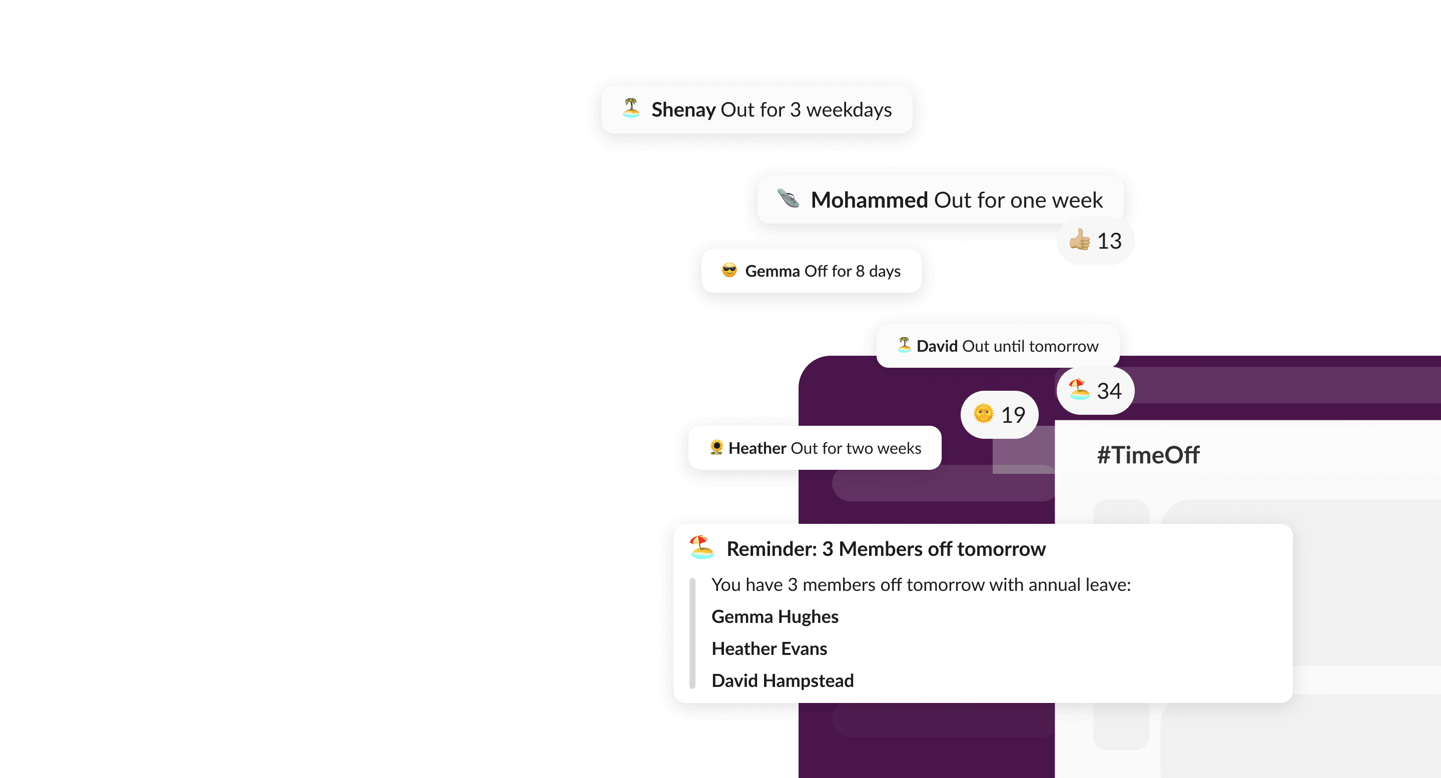 Time off in Slack