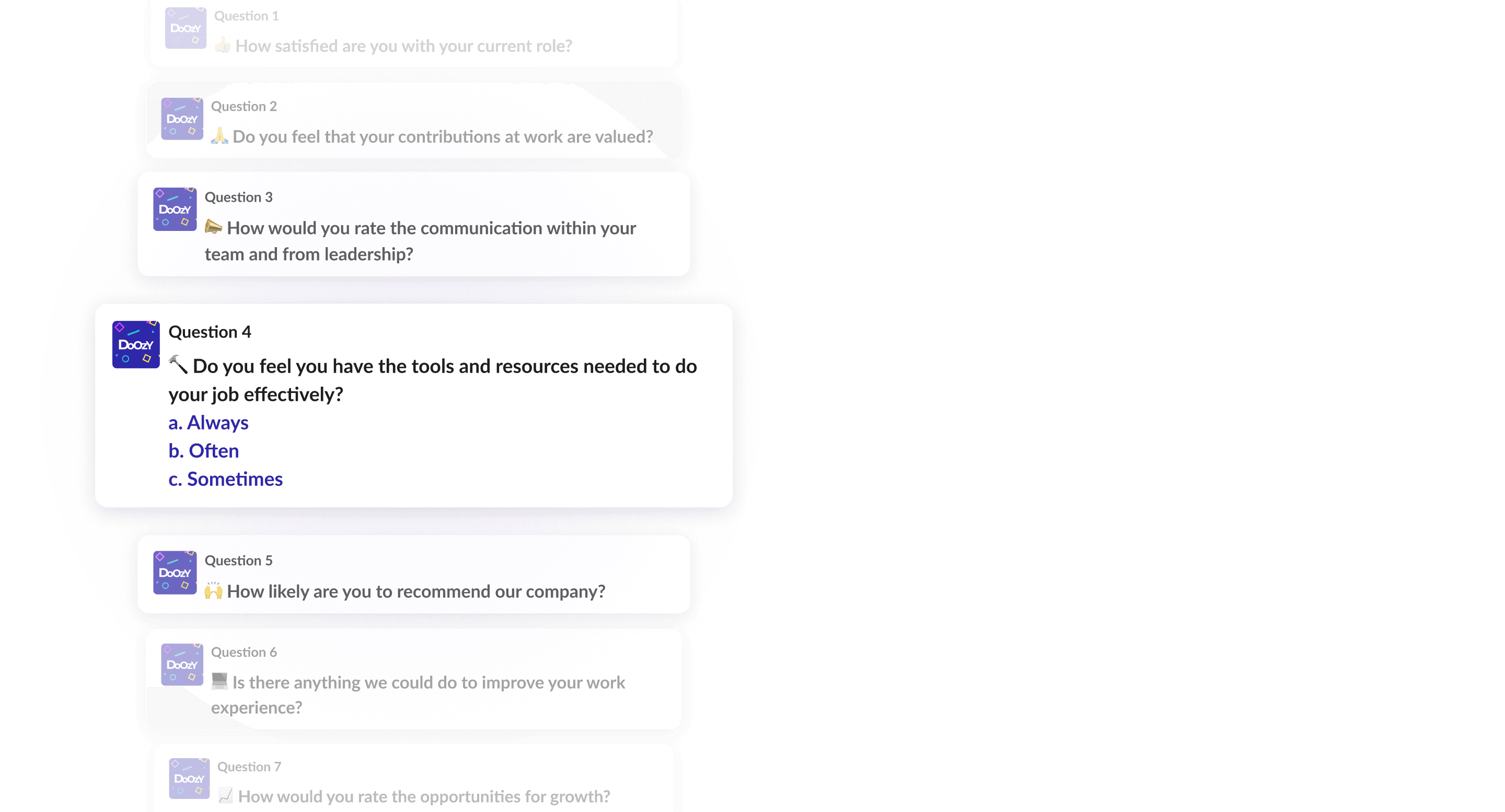 Employee engagement surveys